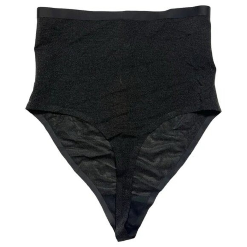 EXTRA SMALL - SKIMS Sheer Sculpt High Waist Thong Onyx Black (XS) NWT Shapewear - Picture 2 of 7